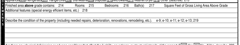 Legacy Form 1004 excerpt linked by the official G-1 cross-reference