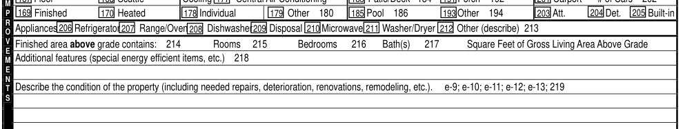 Legacy Form 1004 excerpt linked by the official G-1 cross-reference