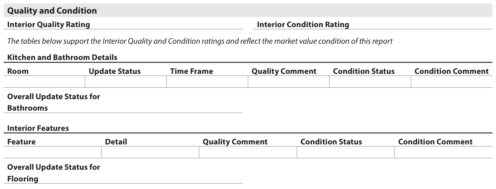Look beneath the overall rating. Official UAD 3.6 report layout, report page 12.