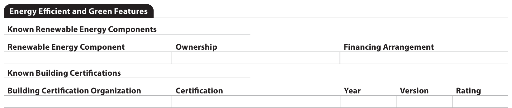 Solar ownership is part of the story. Official UAD 3.6 report layout, report page 8.